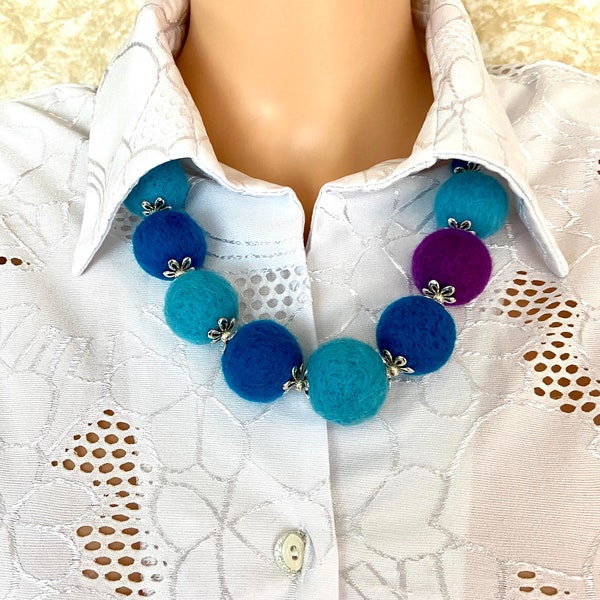 Felted Necklace Etsy