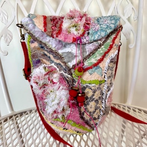 Felted boho style bag, Felted shoulder bag, Messenger wool bag, Wool purse, Wool shoulder small bag, Easter gift idea