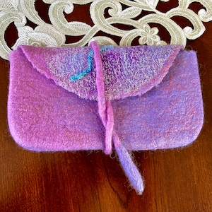Merino wool purse, Felted purse, Felted envelope-style clutch-purse, Handmade clutch-purse