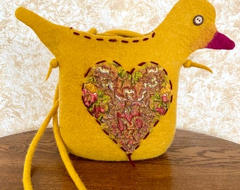 Felted shoulder bag &quot;Chic&quot;, Fancy bag &quot;Chic&quot; Woolen purse, Felted messender, Felted bag, Wool shoulder bag