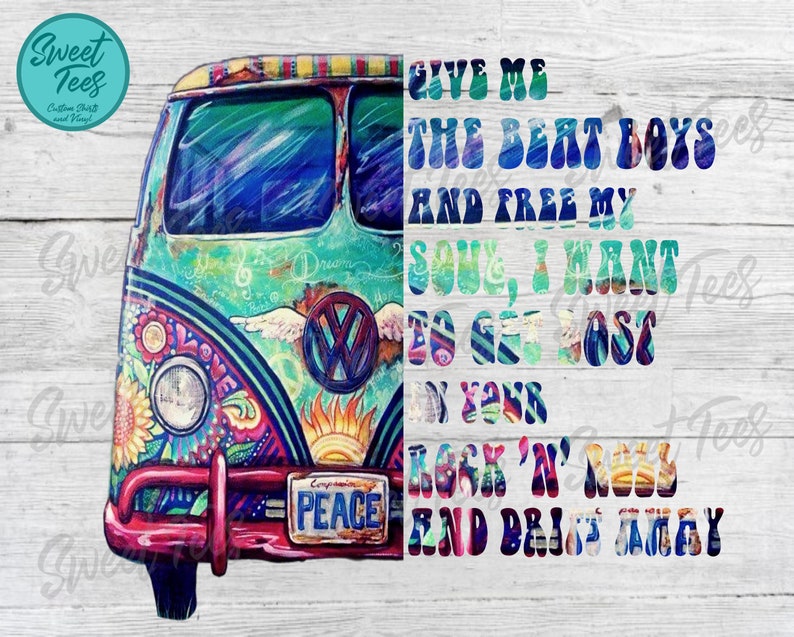 Hippie Van WaterslideHippie Van Clip ArtHippie Van ImageVW | Etsy