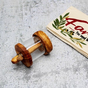 Handcrafted Olive Wood Herb Grinder | 7 cm PM Herb Mill | Natural Wooden Spice Grinder | Aromatic Herb Crusher | Perfect Gift for Cooking