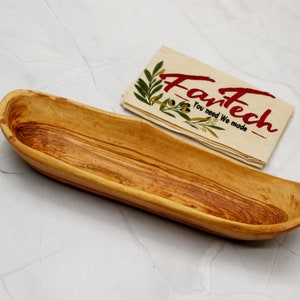Rustic Olive Wood Bread Bowl – Handmade, Available in Various Sizes – Perfect as Fruit Bowl, Snack Bowl & Decorative Serving Bowl