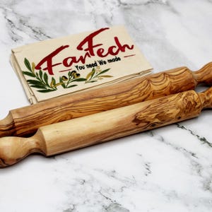 Handcrafted Olive Wood Rolling Pin – Versatile Dough & Pizza Roller, Durable -Natural Kitchen Tool for Baking Lovers