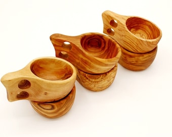 KUKSA drinking vessel made of olive wood / set selectable