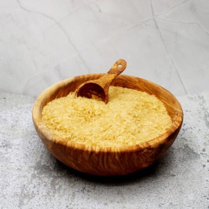 Cuchara medidora de madera de olivo de 5 cm – Cuchara de madera artesanal para café y harina – Cuchara de cocina natural – Decoración – Regalo