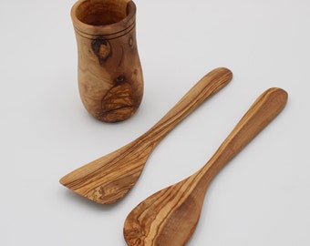 Olive wood kitchen utensils, set selectable, household goods, handmade