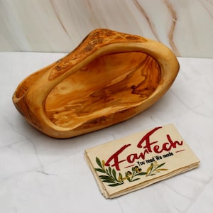 Handmade Olive Wood Fruit Bowl Ø 28–30 cm – Rustic Wooden Bowl – Natural Decor – Serving Bowl – Unique Kitchen Gift