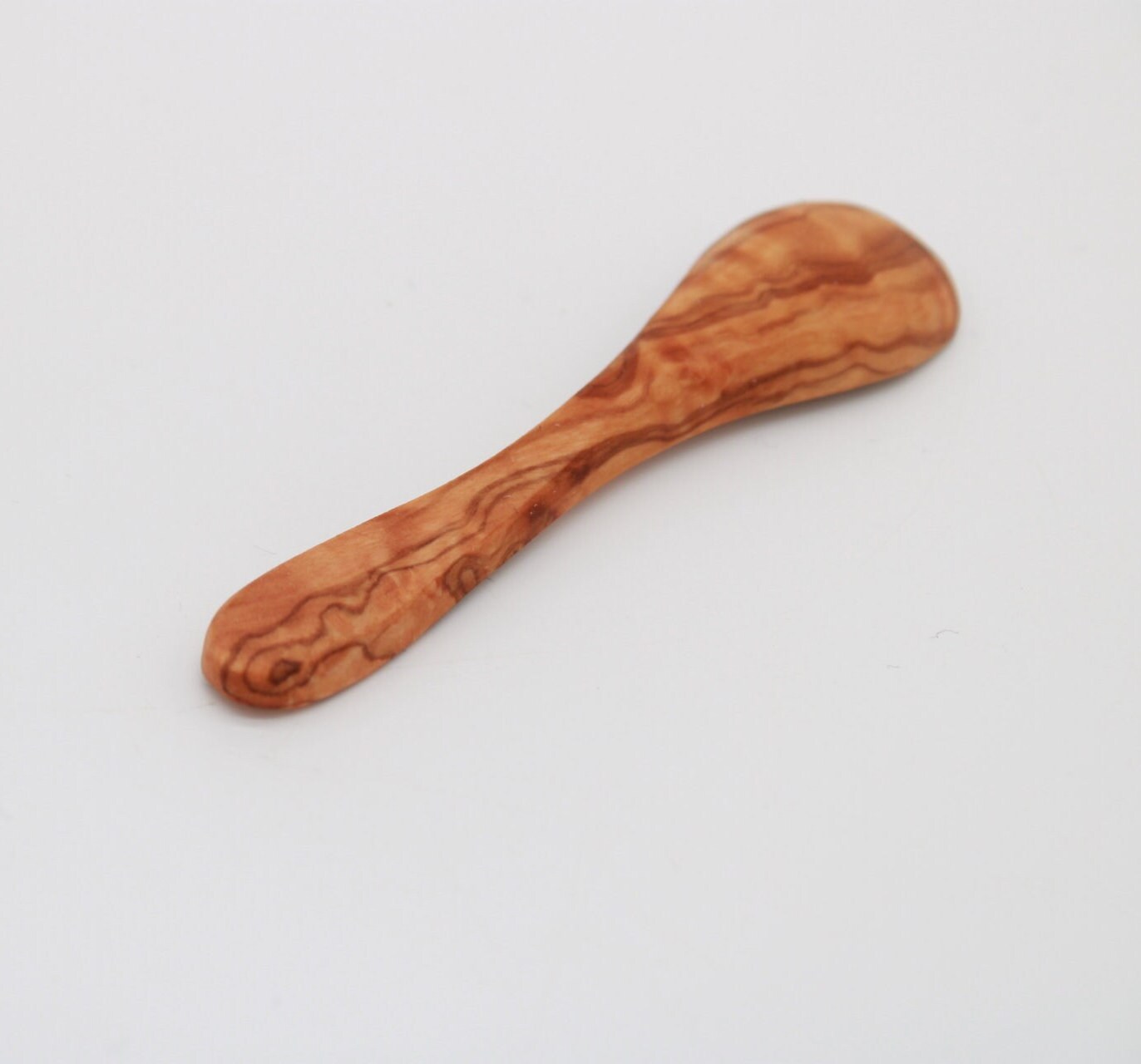 Set di 5 cucchiai da caviale da 9 cm in legno d'ulivo – Cucchiai per spezie fatti a mano – Cucchiai in legno naturale – Cucchiai in legno d'ulivo – Regalo da cucina - Italia