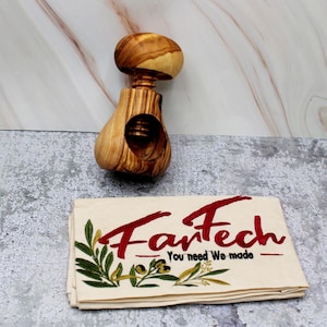 Rustic Olive Wood Nutcracker – Handcrafted Nut Screw – Wooden Nut Opener – Natural Kitchen Tool – Gift Idea – Handmade Nutcracker