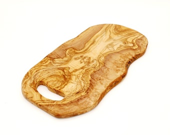 Olive wood snack board, cutting board, serving board, gift, grill plate, made of olive wood, length approx. 42 cm