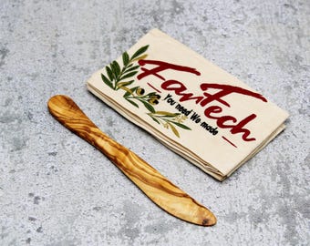Handmade Olive Wood Butter Knife | Spreader 20 cm | Rustic Kitchen Tool | Eco-Friendly Gift | Unique Breakfast Utensil