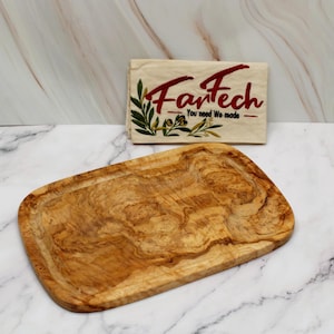 Olive Wood Cutting Board with Juice Groove 30x20 cm – Handmade Serving & Carving Board – Rustic Kitchen Gift – Natural Wood