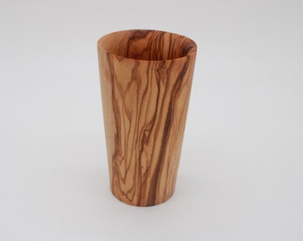 Olive wood drinking cup, handmade