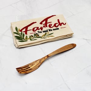 Gabel aus Olivenholz ca. 20 cm – Handgemacht & nachhaltig | Natürliche Holzgabel | Umweltfreundliches Besteck | Unikat Küchenzubehör