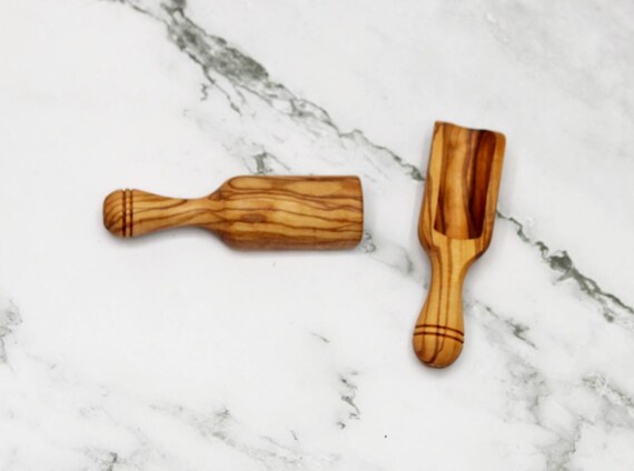 Paletta Per Sale E Spezie In Legno Di Ulivo - Realizzata A Mano, Design Naturale E Resistente - Foto 9