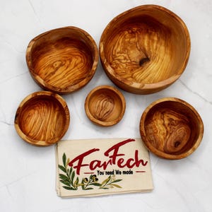 Rustic Olive Wood Bowl – Handcrafted, Selectable Size – Natural Cereal Bowl, Dip Bowl, Unique Gift, Handmade Kitchen Decor