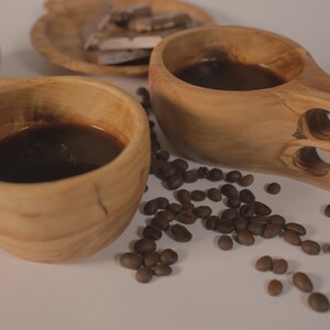 KUKSA Drinking vessel cup with olive wood handle image 4