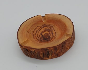 Natural cut ashtray, rustic wind ashtray, made of olive wood / handmade