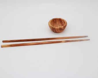 Baguettes à sushi 30 cm /set sélectionnable/ en bois d'olivier, fait main