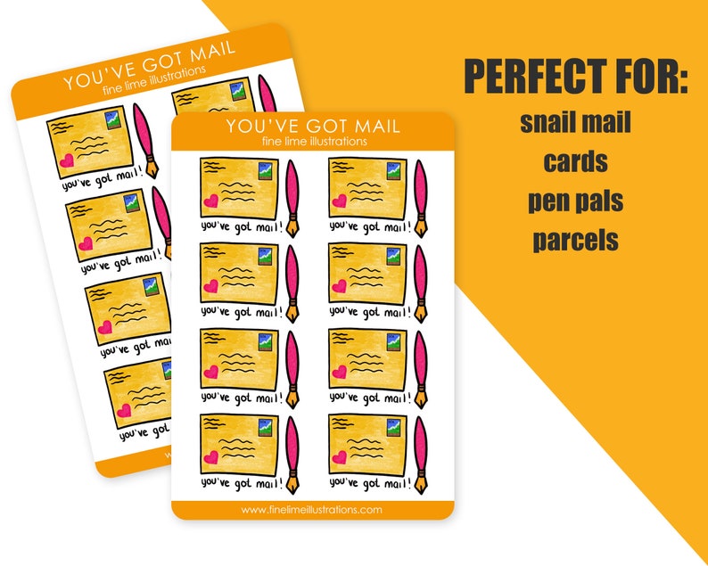 Mail Parcel Sticker You've Got Mail Stickers | Happy Mail, Pen Pal (weatherproof), Snail ...