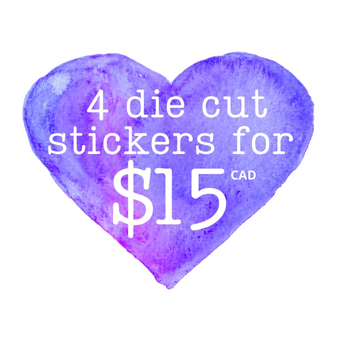 Die Cut Sticker Bundle (4 Stickers) / Sticker Pack / 4 Stickers / Mix ...
