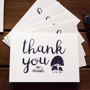 Thank You So Mush Notecard Set 5 Pack Blank thank you card set cottage core mushrooms thank you card pack thank you card bundle image 4