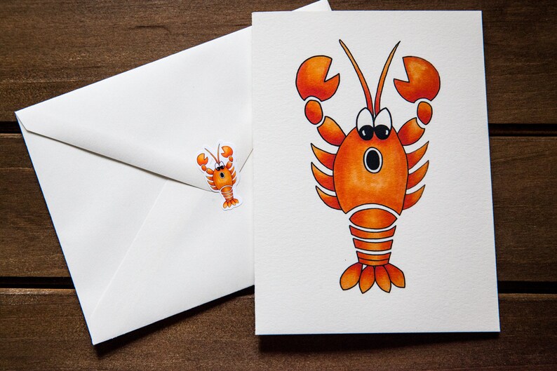 Lobster Card Greeting Card Blank Notecard Your Lobster Just Because Friend Card East Coast Card Atlantic Canada image 2