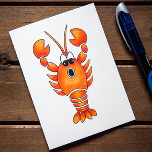 Lobster Card Greeting Card Blank Notecard Your Lobster Just Because Friend Card East Coast Card Atlantic Canada image 1