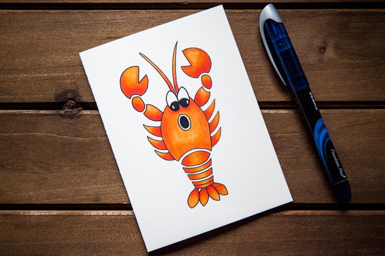 Lobster Card Greeting Card Blank Notecard Your Lobster Just Because Friend Card East Coast Card Atlantic Canada image 1