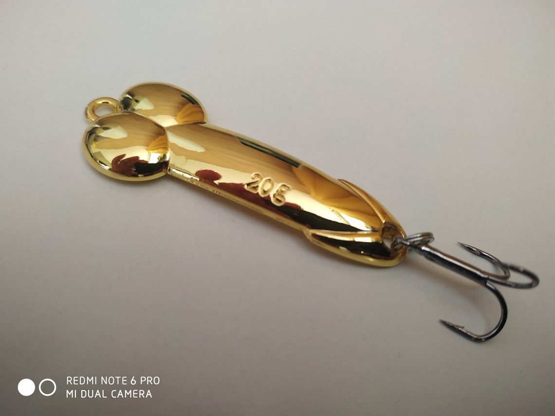 Funny Surprise Golden Coloured Fishing Lure Perfect Present Etsy