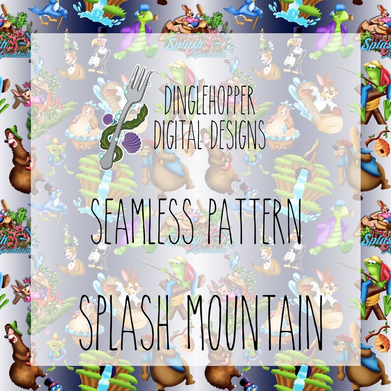 Splash Mountain Digital Print Splash Mountain Seamless Paper Digital Fabric Print Splash Mountain Fabric Splash Mountain Seamless Clip Art Papercraft Foodoke Com