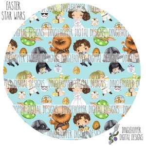 Easter Wars Pattern, Easter Wars seamless, Easter Star Wars Digital print, Star Wars Fabric, diy fabric, print your own fabric,custom fabric