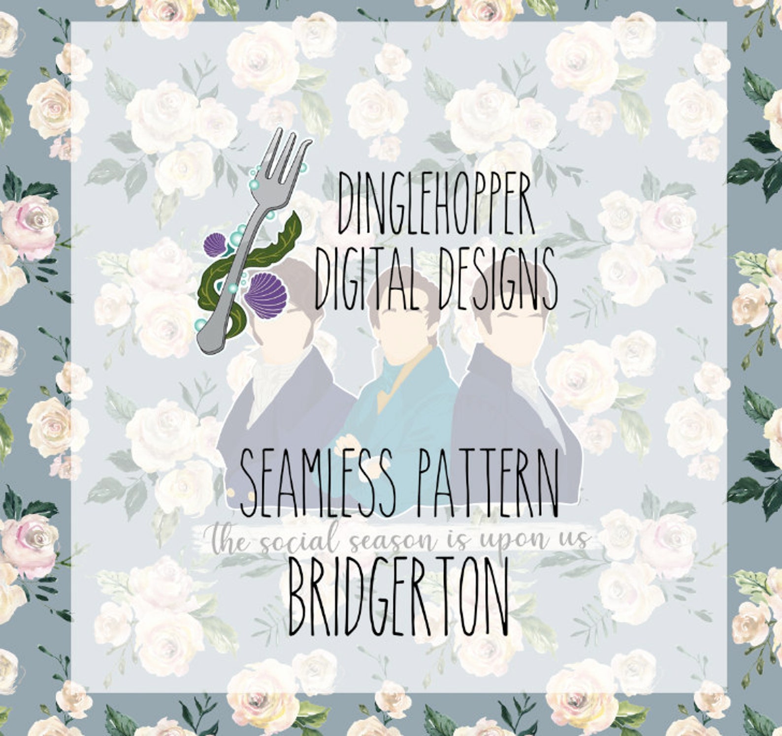 Brigerton Fabric Panel, Bridgerton Seamless, Bridgerton Digital Paper