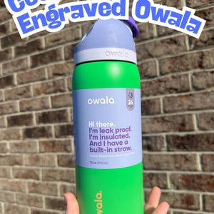 Custom Engraved Owala Bottle-Sweet Pea Owala-32oz Owala-Engraved Owala-Custom Owala-Personalized Owala-Engraved Tumbler-Custom Tumbler