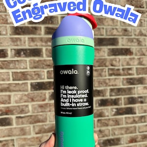 Botella Owala grabada personalizada - Ariel Owala - Owala de 24 oz - Owala grabado - Owala personalizado - Owala personalizado - Vaso grabado - Vaso personalizado