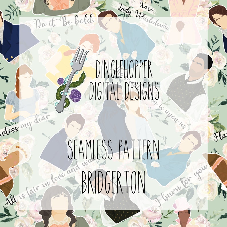 Bridgerton Seamless Bridgerton Seamless Pattern Bridgerton Etsy