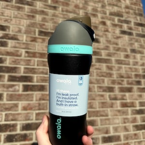 Custom Engraved Owala-Teal & Black Owala-16oz Owala-Engraved Owala-Custom Owala-Personalized Owala-Engraved Tumbler-Custom Tumbler