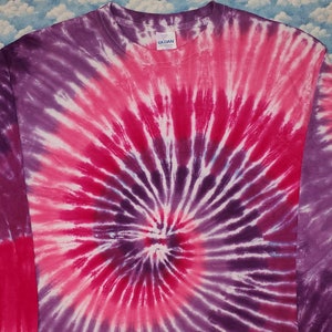Classic Handmade Long Sleeve Tie-Dye T-Shirt 100% Cotton Gift Quality