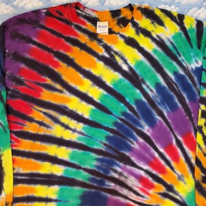 Classic Handmade Long Sleeve Tie-Dye T-Shirt 100% Cotton Gift Quality