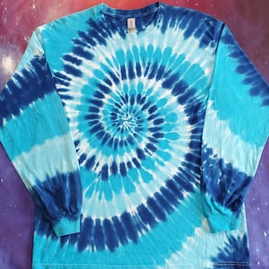 Classic Handmade Long Sleeve Tie-Dye T-Shirt 100% Cotton Gift Quality