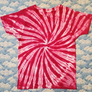 Bright & Cheerful!  Tie-Dye Kids Short Sleeve T-Shirt 100% Cotton Handmade Gift Quality
