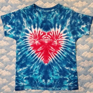 Bright & Cheerful!  Tie-Dye Kids Short Sleeve T-Shirt 100% Cotton Handmade Gift Quality