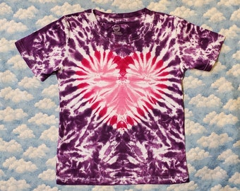 Bright & Cheerful!  Tie-Dye Kids Short Sleeve T-Shirt 100% Cotton Handmade Gift Quality