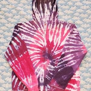 Super Comfy & Colorful Tie-Dye Women&#39;s Zipper Hoodie Sweatshirt Gift Quality