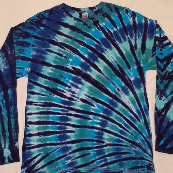 Tie Dye Striped Print Long Sleeve Tee