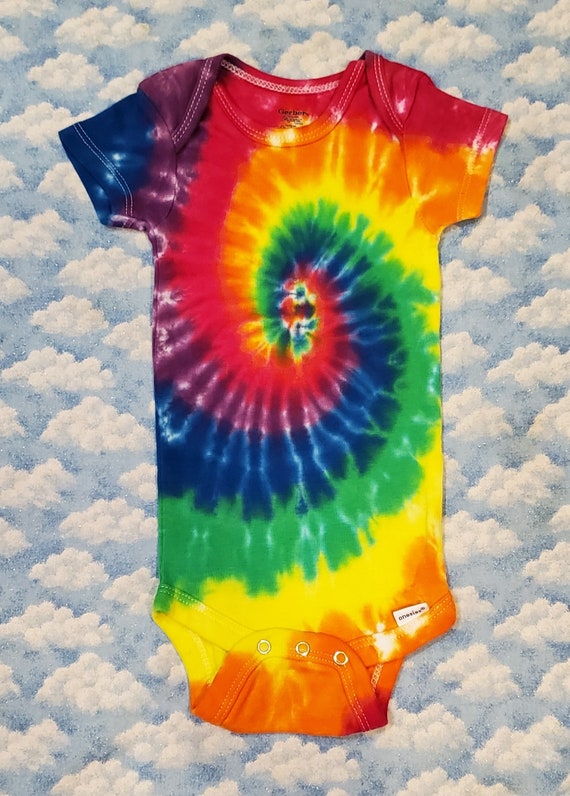 rainbow tie dye onesie