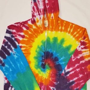 Super Comfy & Colorful Tie-Dye Women&#39;s Zipper Hoodie Sweatshirt Gift Quality
