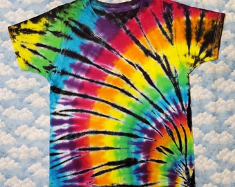 Bright & Cheerful!  Tie-Dye Kids Short Sleeve T-Shirt 100% Cotton Handmade Gift Quality