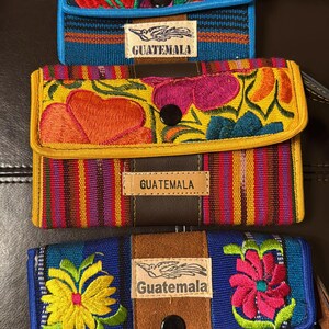 Conjunto de billetera étnica Lenca Billeteras artesanales Lenca Billeteras Lenca hechas a mano